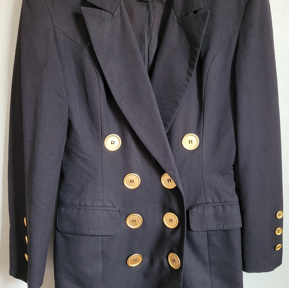 Vintage Express Long Gold and Black Blazer - Picture 5 of 12